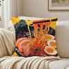 Ramen Pillow Japanese Retro Illustration Cushion Cushion Cover Pillowcase Antidustmite Living Room Sofa Decor Cushion Room