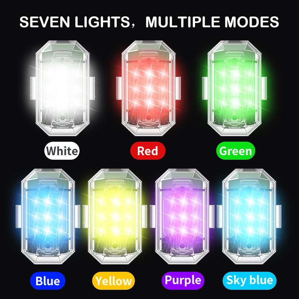 2 Pack Drone Strobe Light with 1 Pack Remote Control for DJI Avata 2/Mini 2 SE/Mini 3/Mini 4 Pro/Air 3S/Air 3/Mavic 2/2S/Mavic 3 Pro/Phantom 3 4/4