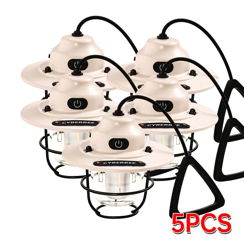 Outdoor Portable Handheld Light with Long Lifespan Tent Light Hanging Light Typec Rechargeable Flashlight Waterproof Light