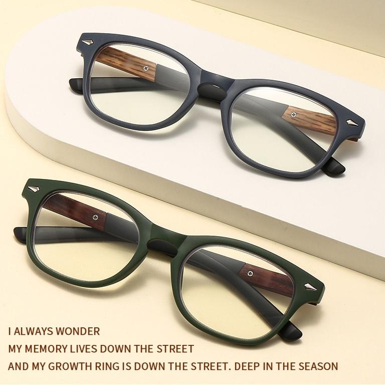 Ultra Light Presbyopia Glasses Anti Blue Light Anti Fatigue Reading Glasses Wood Grain Legs Make You Look Younger