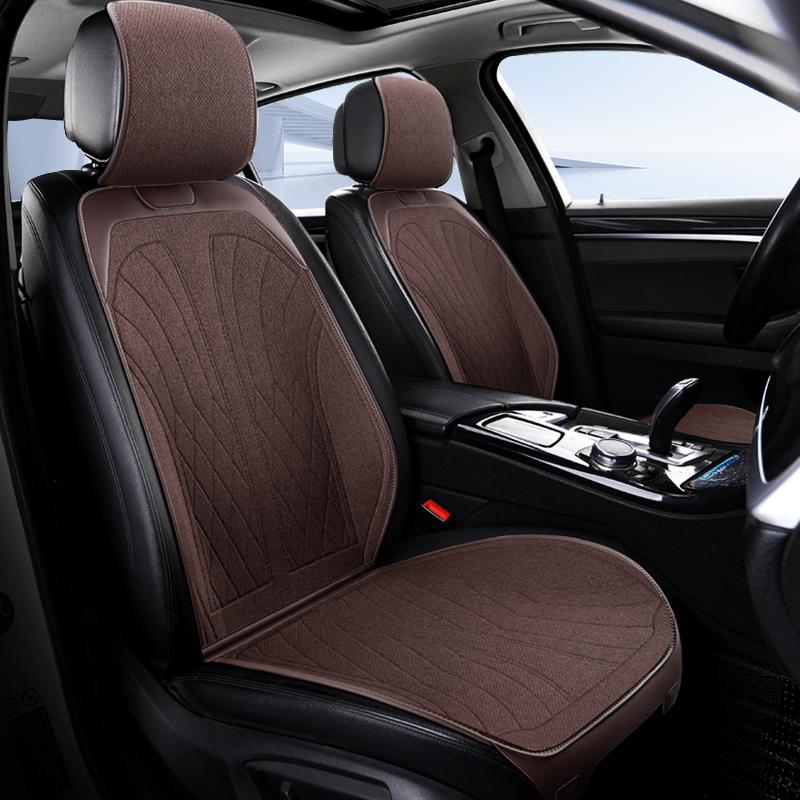Luxury Car Seats Protection Universal Flax Car Seat Cover All Season Breathable Auto High Quality Flax Saddle Pad Seat Covers