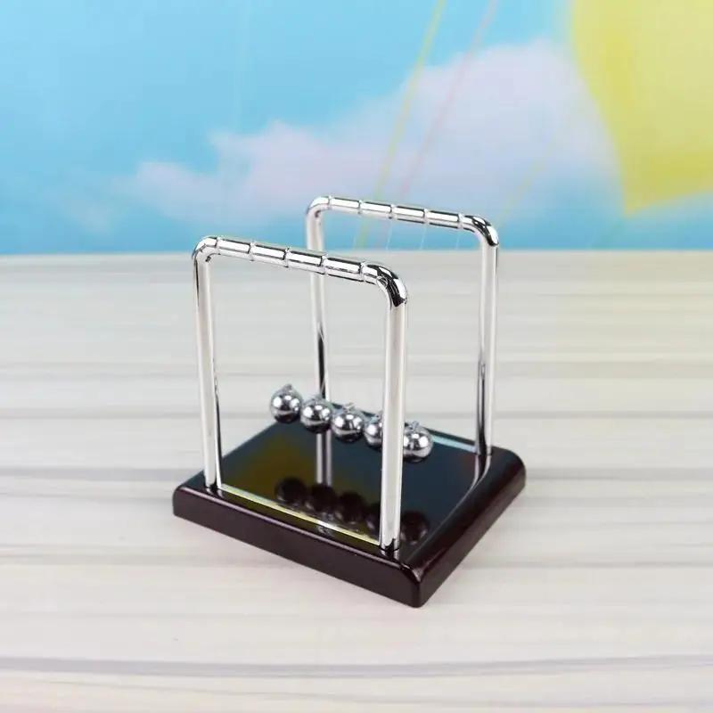 1 Pcs Desk Table Decor Metal Pendulum Ball Steel Balance Ball Newton Ball Physics Science Pendulum Newton's Cradle