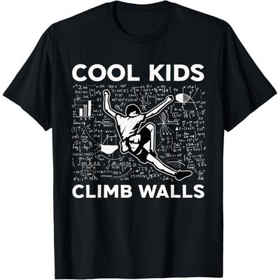 Camisetas Divertidas para Niños y Hombres Escalada en Roca Boulder Humor Streetwear Manga Corta Unisex Ropa Holgada