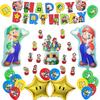 Shiartex Birthday Decorations, Aluminum Balloons, HAPPY BIRTHDAY Garland, Birthday Decorations, Character Cake Topper, Kids Birthday Decorations