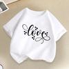 Love Graphic Print Children Clothing Girls Boys Casual Fashion Summer Cute Colorful Tops Kids Crew Neck Short Sleeve Tshirts