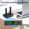 M.2 NVMe/SATA Dual-Bay Hard Drive Docking Station Offline Clone Hard Disk M.2 SSD Duplicator USB3.2 GEN2 SSD Adapter Enclosure