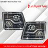 Ouman H4-B GTL Dump Truck Headlight Assembly - Super Bright LED Laser with Six-Lens Focus