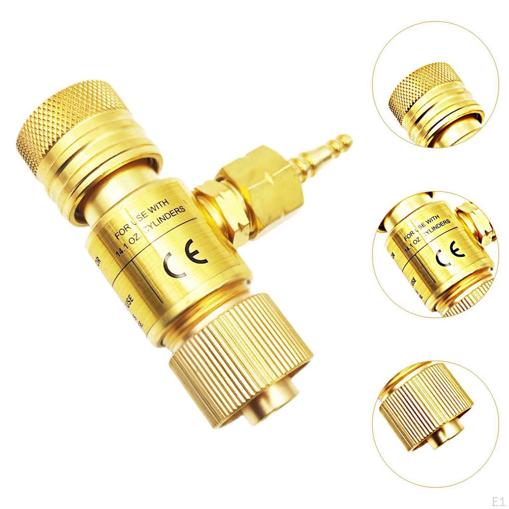 Gastrycksventil Justerbar Utgång 7/16" Platt Tank Set Ersättning 85mm Mapp Överföring O2