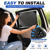 Car Side Window Sun Shade With Suction Cup Universal Retractable Sunshade Baby Safety UV Protection