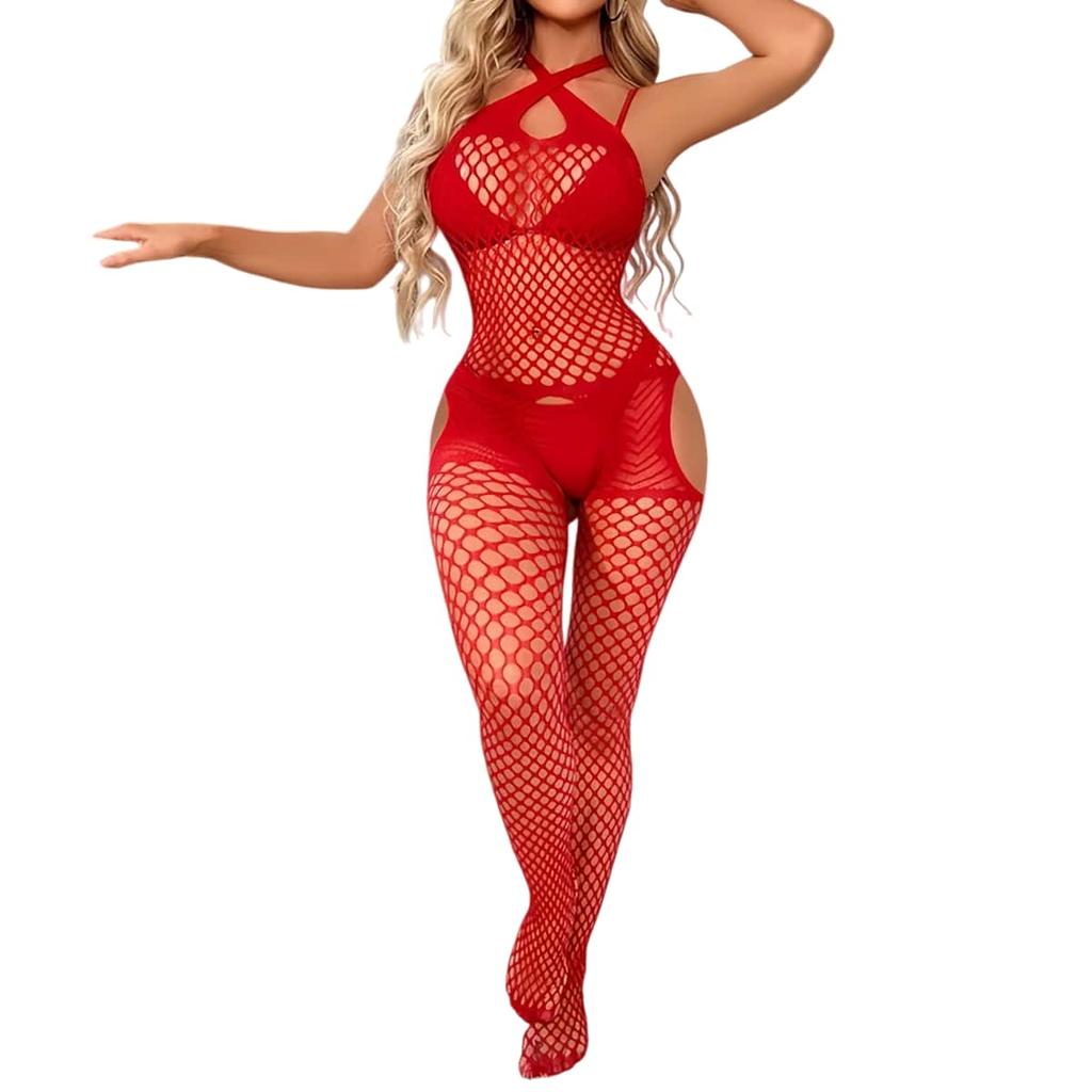 Christmas Erotic Lingerie Sexy Bodysuit Open Crotch Bodystockings Body Stocking Sex Dress Exotic Adult Underwear for Women XXXL