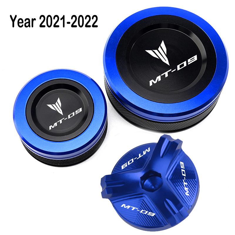 Pro Yamaha MT09 MT-09 MT 09 Tracer SP FZ09 FJ09 2013-2022 Motocykl Přední zadní brzdová kapalina Nádržka Víko nádrže Olejová náplň