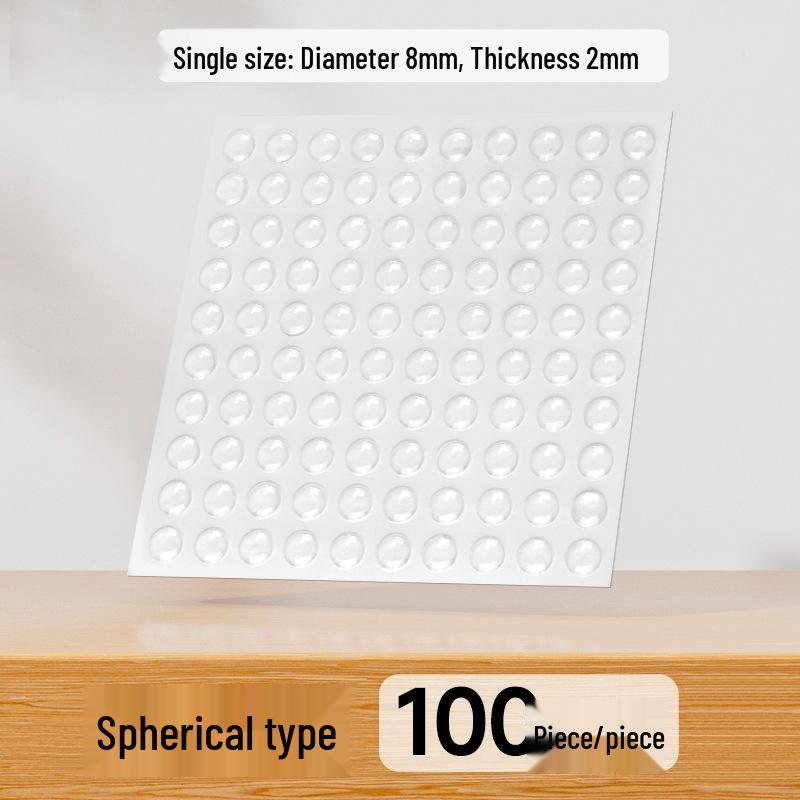 Self-Adhesive Silicone Anti-Collision Beads: Transparent Door Handle & Toilet Lid Shock Absorbers