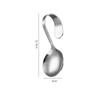 Cutlery Stainless Steel Curved Handle Spoon Rustproof Portable Serving Spoons Comfortable Grip Safe Dessert Spoons Buffet