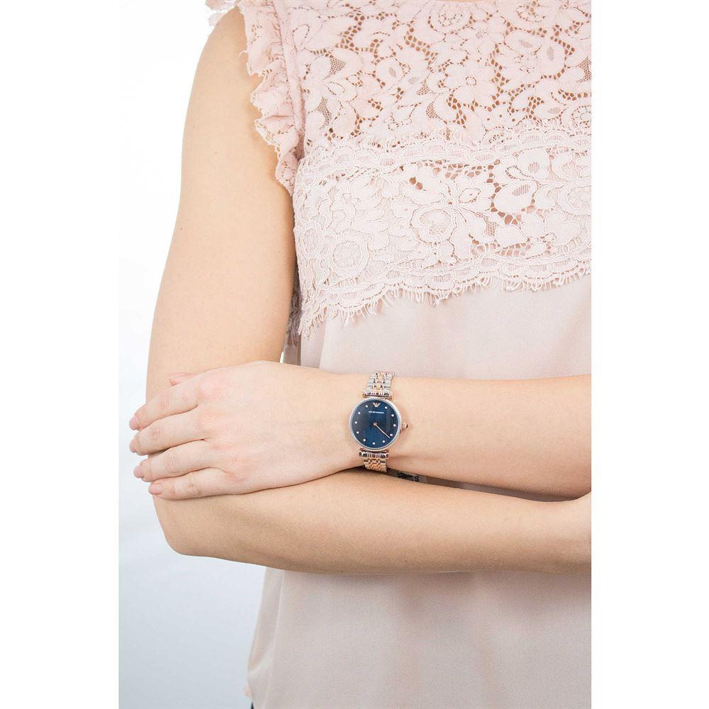 Emporio Armani AR11092 Quartz Crystal Blue Dial Ladies Watch