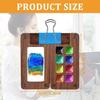 Travel Portable Wood Watercolor Palettes Box with Clip, Watercolor Paper, Water Brush Pen, Gift for Painter Artist