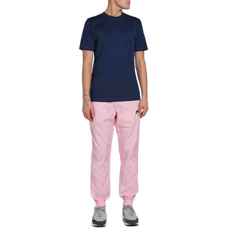 Nike NSW Swoosh Woven Pants With Zip Pockets And Elastic Cuffs Men Bottoms Pink AJ2300-686