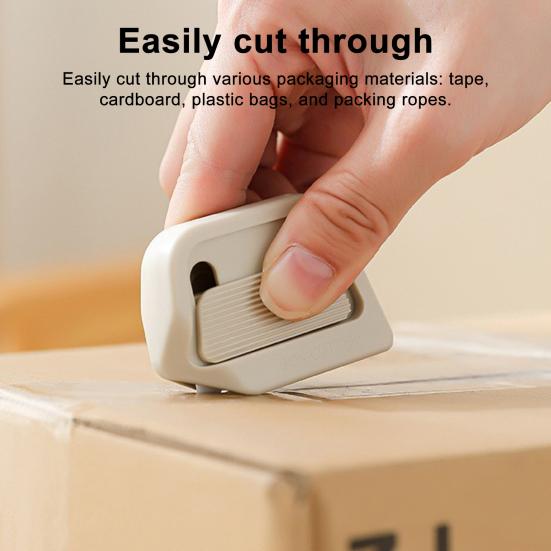 2Pcs Mini Magnetic Unboxing Cutter with Safety Ceramic Blades Auto-Retract Grooves Box Opener for Cardboard Crafts Portable Package Opener