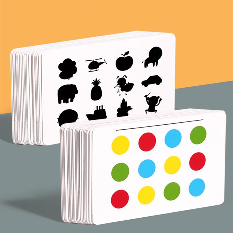 Montessori Holzfarben Zuordnungs-Puzzles Logikspiel Denktraining Erleuchtung Hand-Auge-Koordination Frühes Lernspielzeug