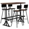 Day and Night - Day and Night High Table and Stools Set 5 Pieces Solid Recycled Wood
