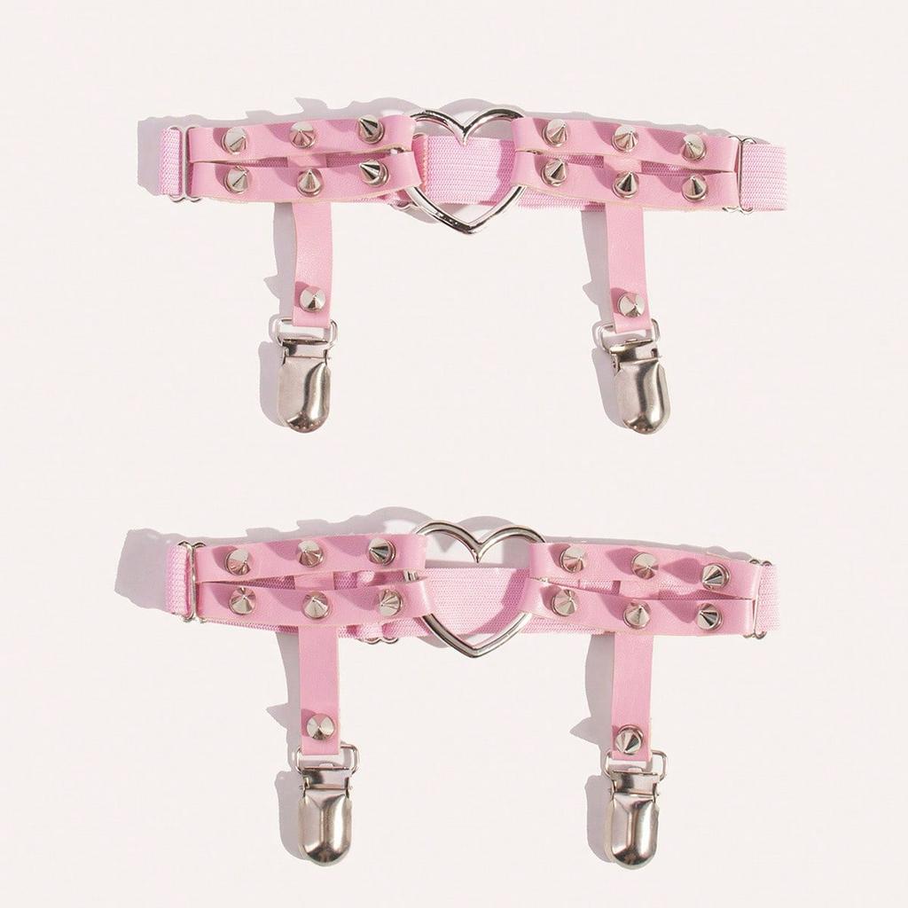 Garter Accessories, Stockings, Shorts, Women's Sexy Thigh Rings, Japanese Girl Socks, V-Buckle Leg Rings, Metal Buckle Sock Clips