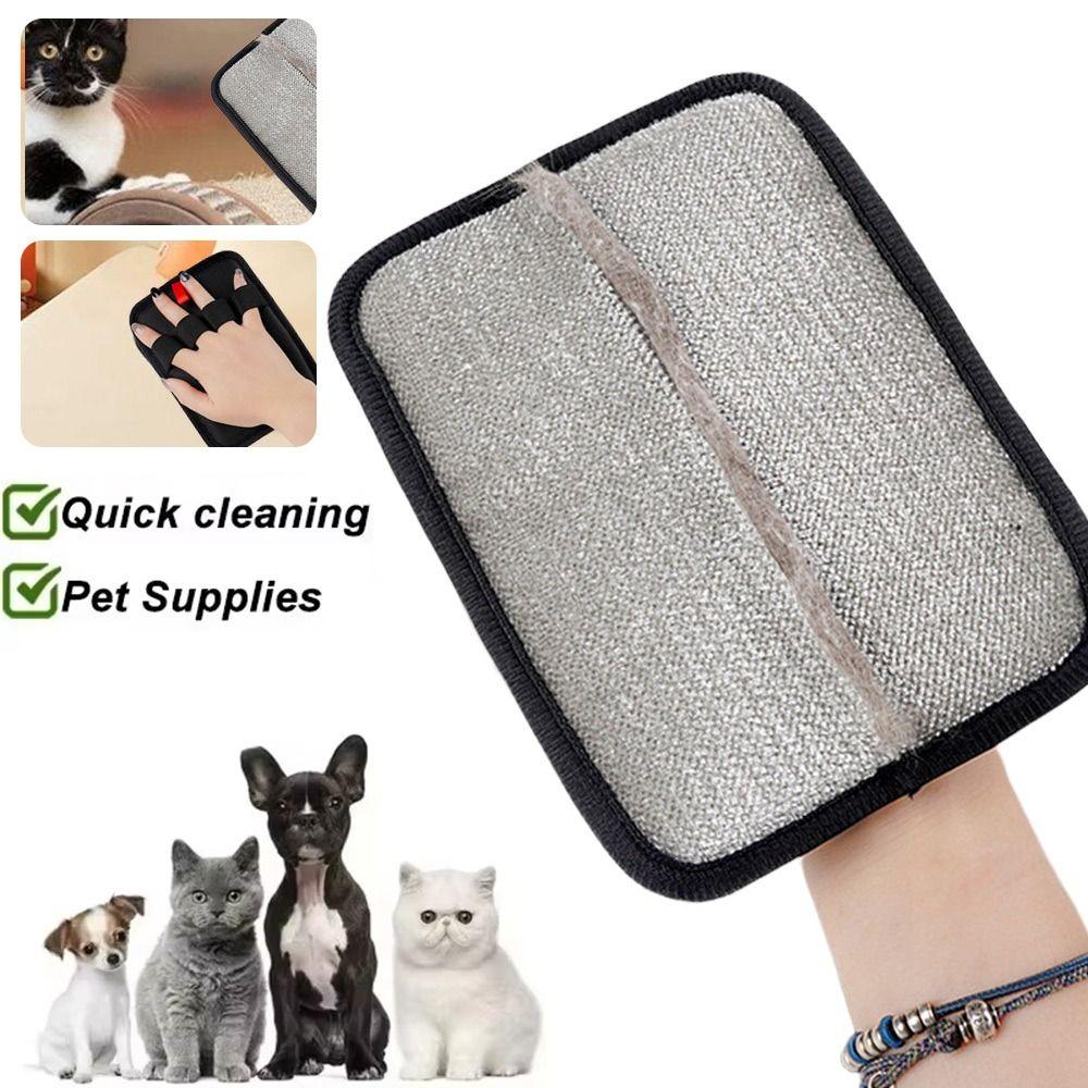 Reusable Pet Grooming Gloves Washable Static Dust Brush Deshedding Brush Glove Fur Hair Cleaning