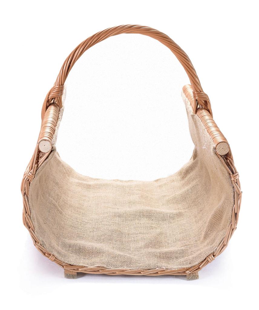 Wicker Basket For Fireplace Wood, Firewood Stand, Small Fireplace Basket, Without Trim/Insert