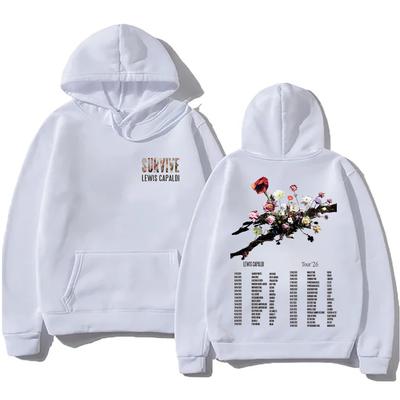 Lewis Capaldi Turné 2026 Mikiny k albumu Survive Vintage Grafické Oblečenie Dámske Pánske Mikiny s Dlhým Rukávom Hip Hop Módne Hoody