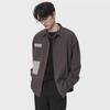 2024 Men's Casual Long-Sleeve Plaid Shirt, Korean-Style with Contrast Stitching for Spring and Autumn