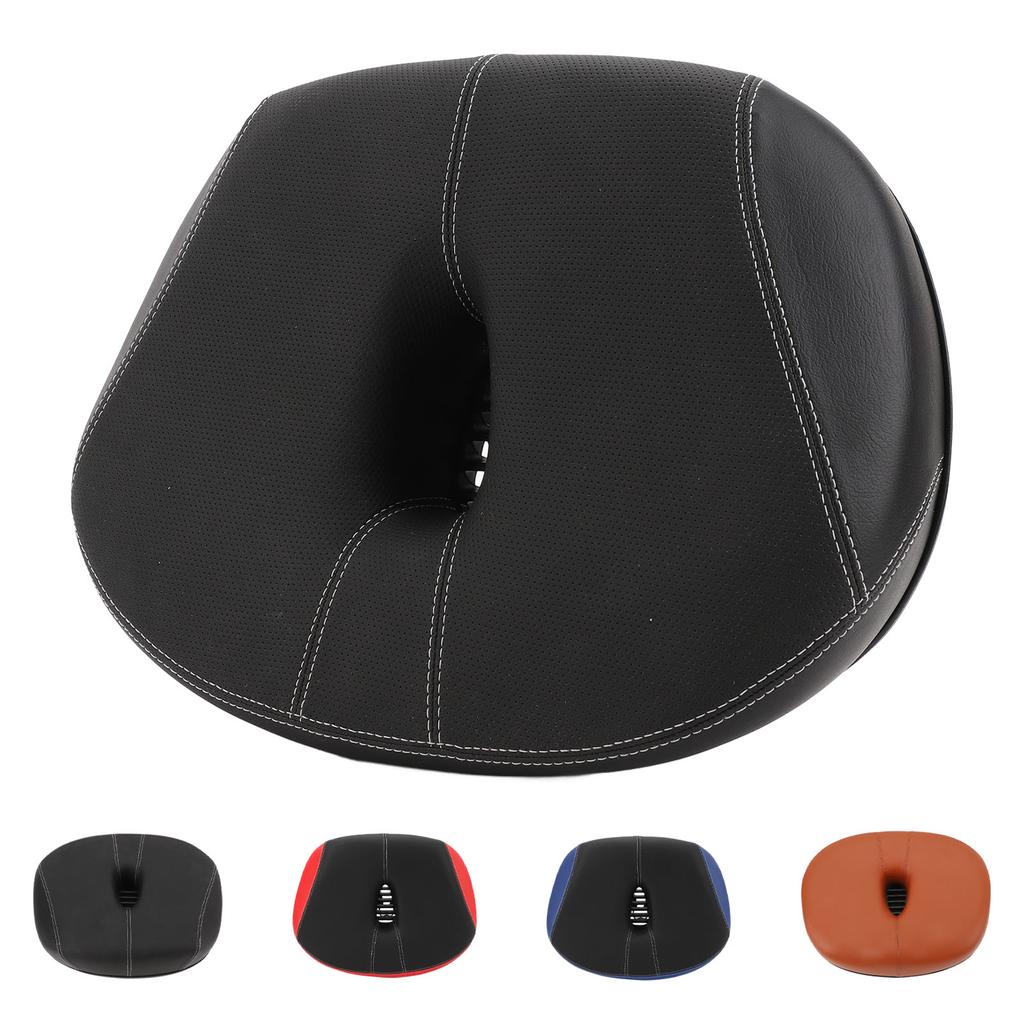 Noseless Bike Seat Wide Bike Saddle Replacement Thickened Hollow Breathable Shock Absorbing City Mou