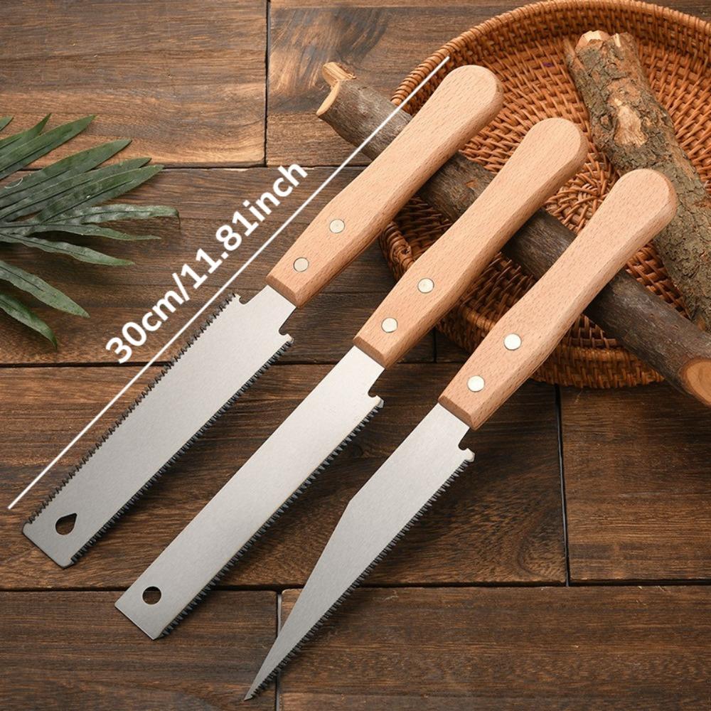 Japanese Style Hand Saw Single/Double Sided Fine Tooth Wood Saw SK5 Steel Flexible Hand Saw Garden Hand Tool for Woodworking