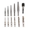 11Pcs Screw Extractor Set Kit with Tap Extension Bar Adapter 1 4in Hex Shank Storage Box