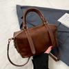 IELGY Large Capacity Boston Bag Commuter All-Match Handbag Retro One-Shoulder Messenger Pillow Bag