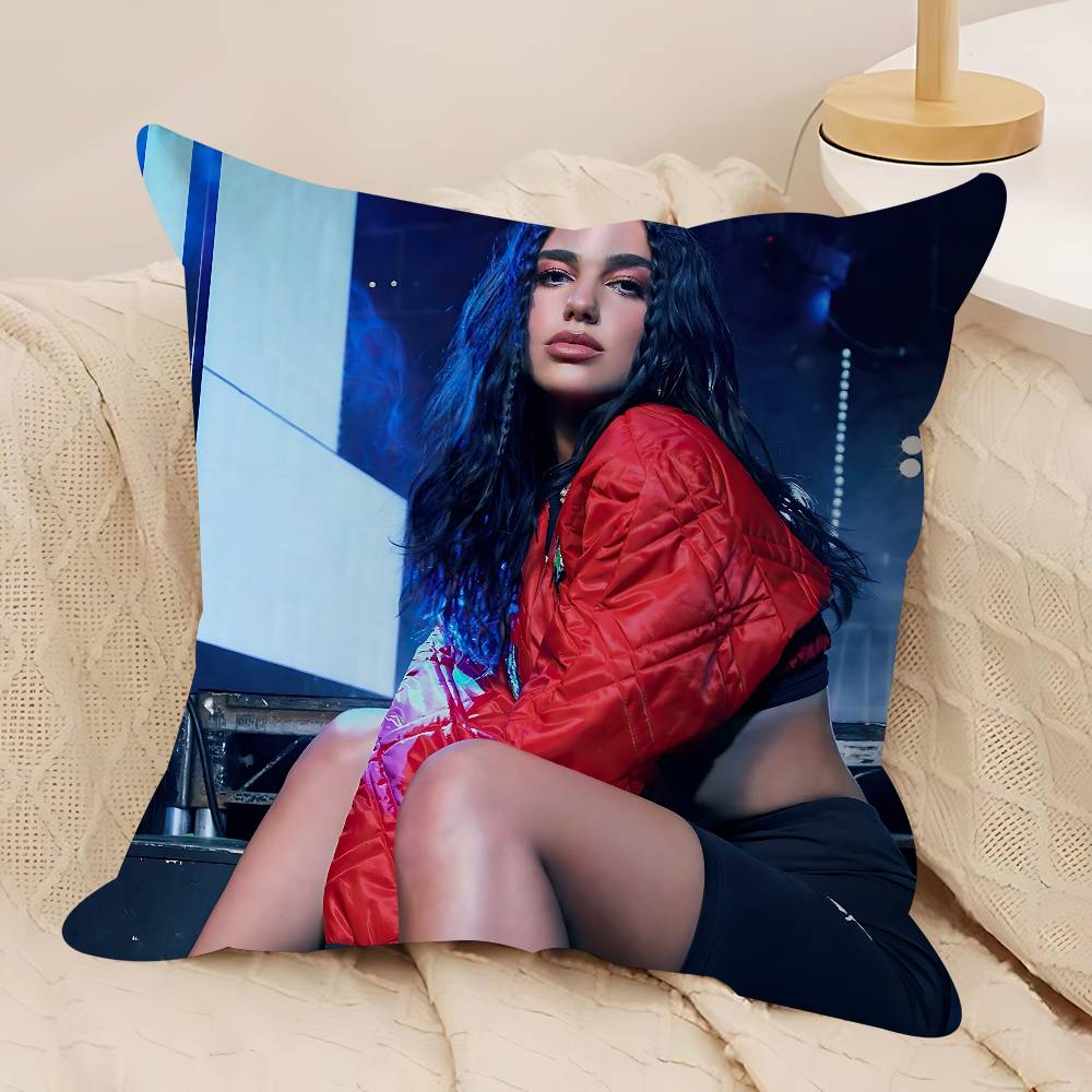 D-Dua Lipa Pillow Case Removable Washable Cushion Cover – All-Season Soft Linen