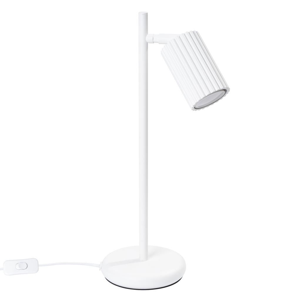 Lampa Biurkowa Karbon 1 Gu10 Biały Alu Sollux Sl.1548