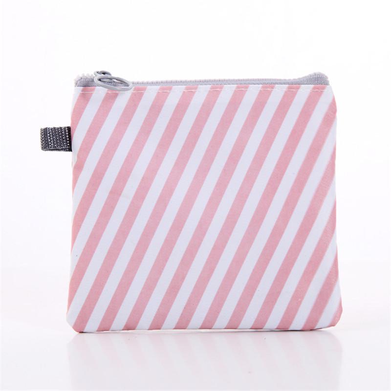 Sanitary Napkin Bag Cute Cotton Fabric Coin Money Storage Bags Women Small Cosmetic Lipstick Make Up Credit Card Organizer Case