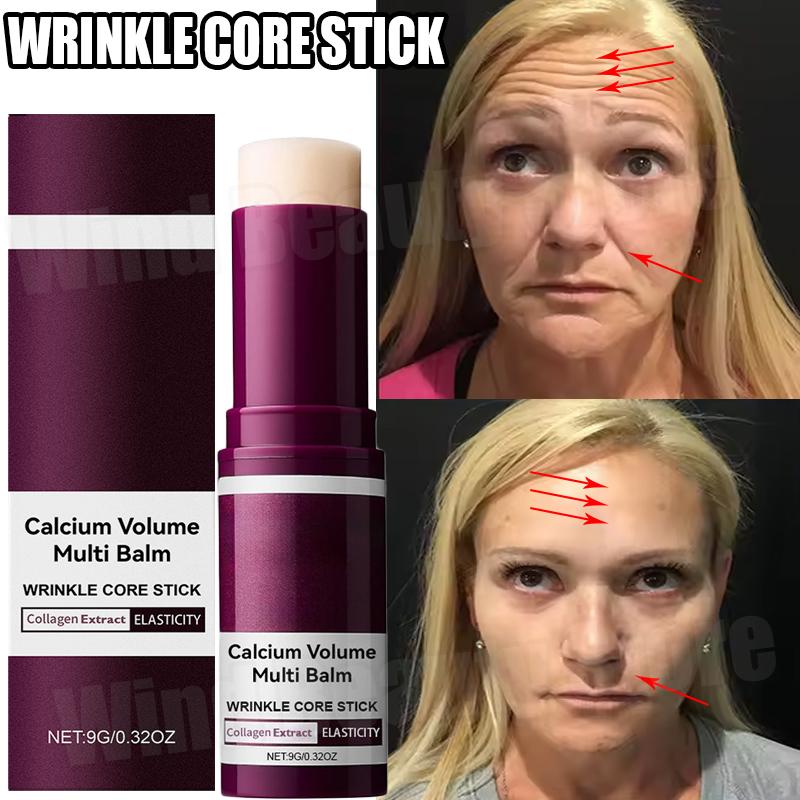 Collagen Wrinkle Removal Multi Bounce Balm Stick Instant Anti-Aging Firming Lift Brighten Facial Dull Skin Moisturizer Cosmetics