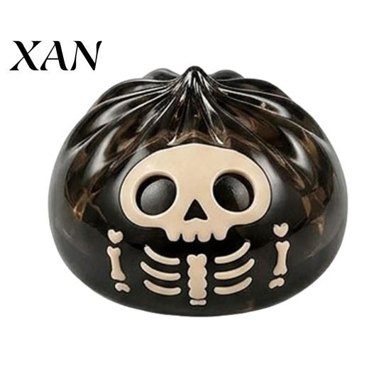 Fidget Toy with Steamer 1/6Pcs Halloween Dumpling Stress Relief Toy, Devil Pumpkin Eyeball Skeleton Squeeze Party Favors Anxiety Reduction Dough