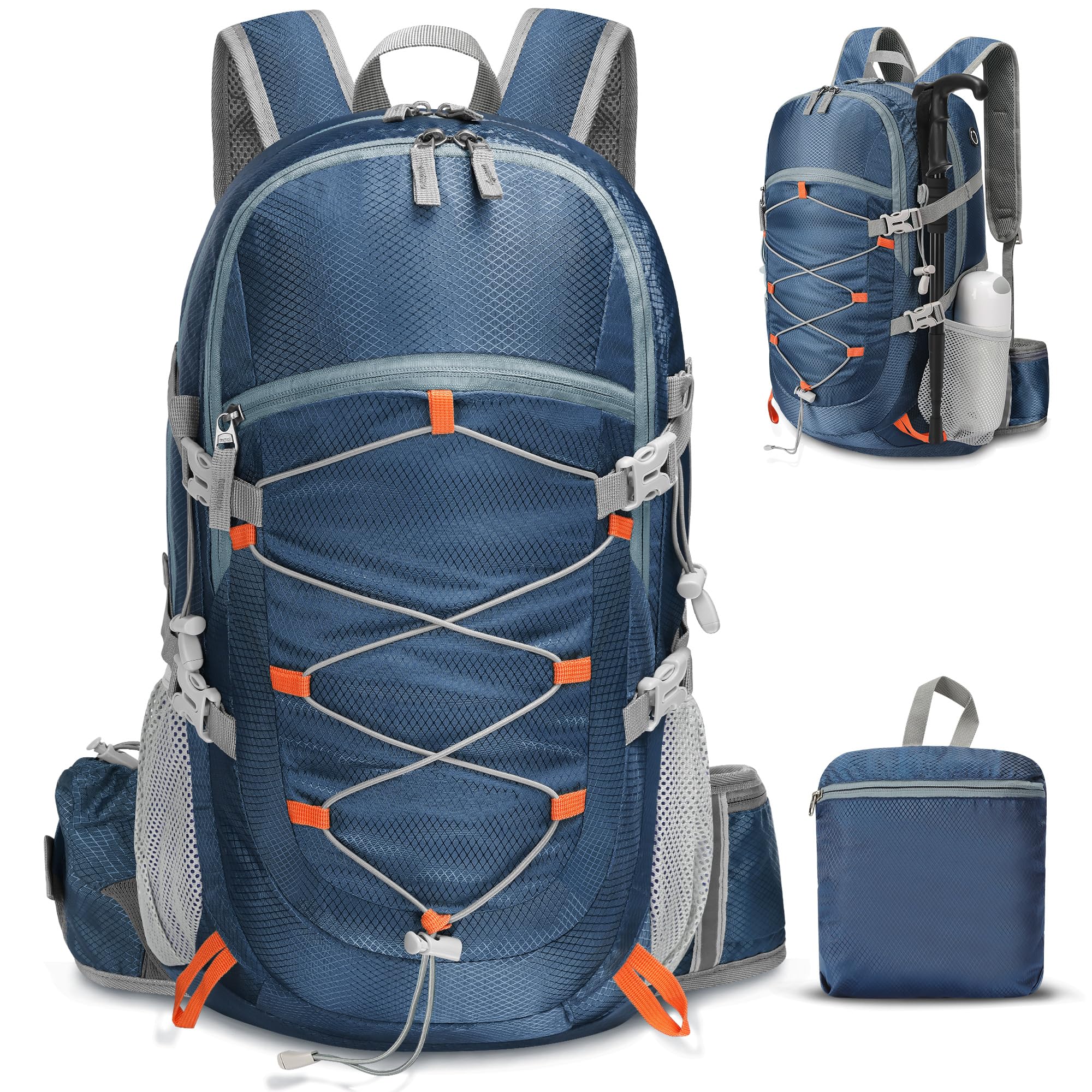 

[ZOMAKE] Backpack for Mountaineering, Outdoor Use, Foldable, Large Capacity, 35L, Chest Strap Included, Waterproof, Lightweight, Daypack, for