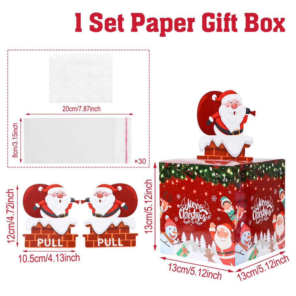 Christmas Money Box Merry Christmas Decorations for Home 2025 Navidad Santa Claus Cash Pull Box Xmas Ornament New Year Gift 2026