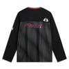 Li-Ning Anti-Five Series Striped Letter Loose Quick-Dry V-Neck Long Sleeve T-Shirt Men Tops AAEV051-2