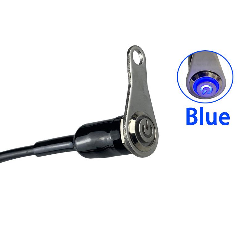LED Motorcycle Switch ON+OFF Handlebar Mount Aluminum Alloy Waterproof 12V Fog Light Lamps Motorbike Horn Push Button Switch
