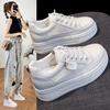 Thick-soled little white shoes for women's 2025 summer European products popular mesh breathable small man inner height increase lightweight casual bo