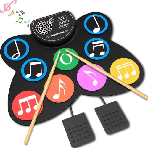 

Clordeal Electronic Drum Set, Roll-Up, 9-Pad, Kids Drum Set, Compact Design, Beginner s Instrument, Perfect for Home Practice or On-the-Go