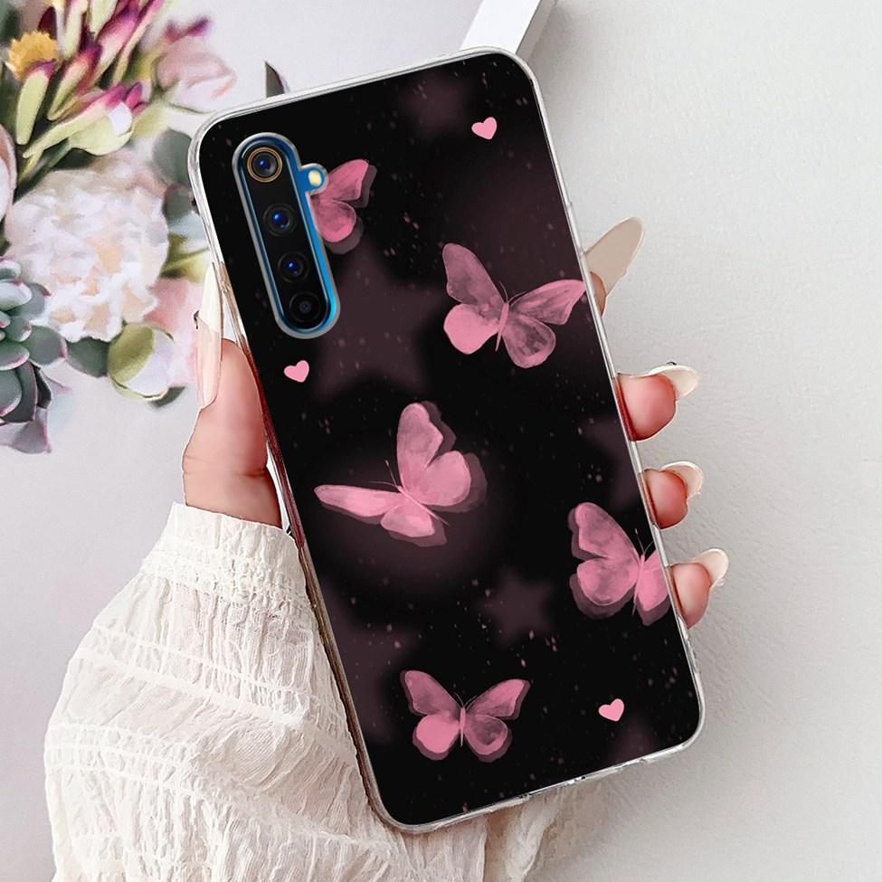 6.6" For Realme 6Pro RMX2061 RMX2063 Back Cover For Realme 6 Pro Case Clear Luxury Fashion Cute Cat Cool Funny Soft TPU Bumper