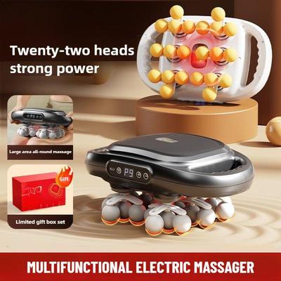 22-head Multifunctional Deep Tissue Massage Therapy Device Portable Fascia Gun Professional Muscle Relaxation Massager