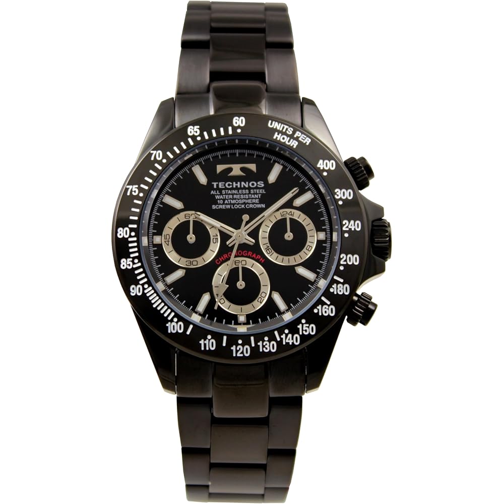 Technos Chronograph Watch 10 ATM Water Resistant T4C01BB