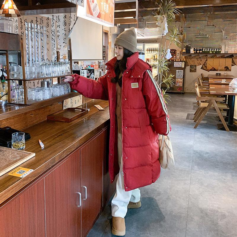 Winter Long Knee Thickened Winter New Korean Version Loose Cotton-padded Jacket Bread Clothes