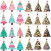 12PCS Book Pendant Colorful Multi-element Christmas Tree Decoration Suspension Rope Exquisite Wooden Gift Holiday