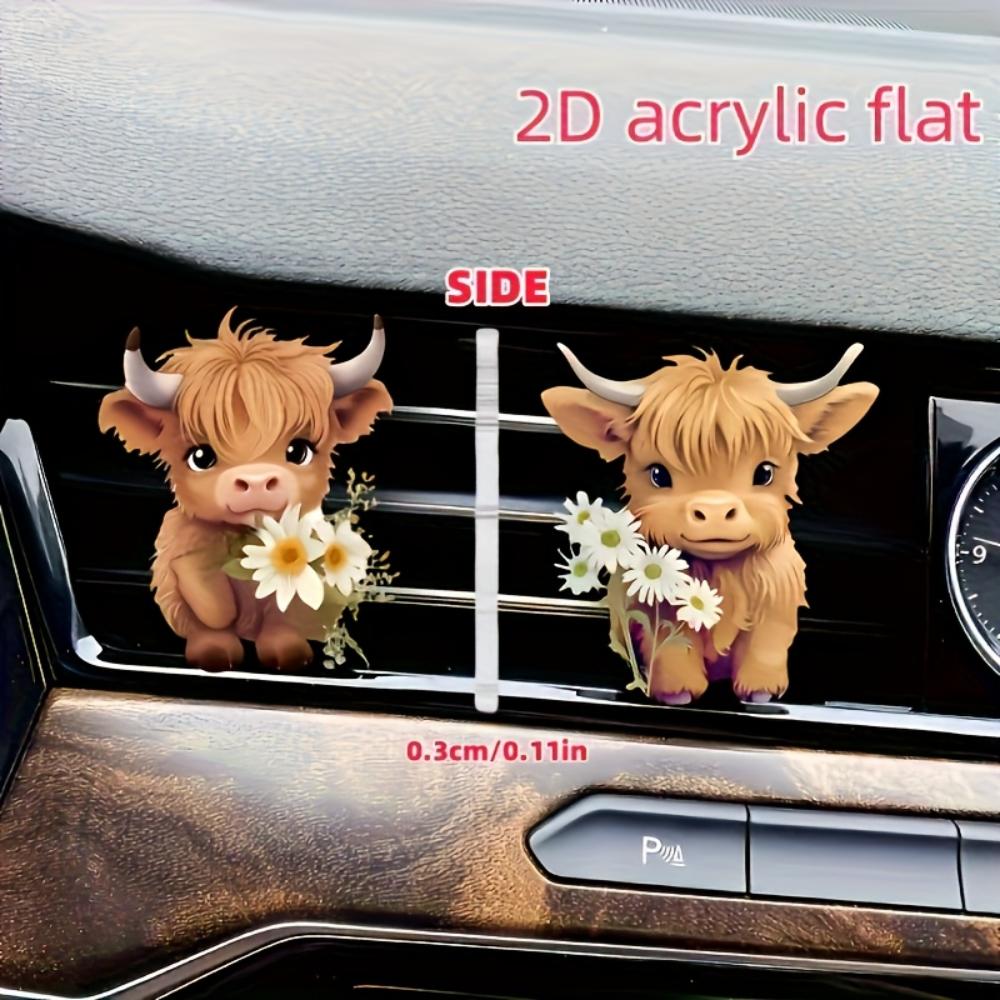 Diffusore decorativo a clip per bocchetta d'aria per auto, motivo piatto 2D a forma di polpaccio (fragranza non inclusa), clip decorativa per bocchetta d'aria dell'auto, diffusore di aromaterapia per auto