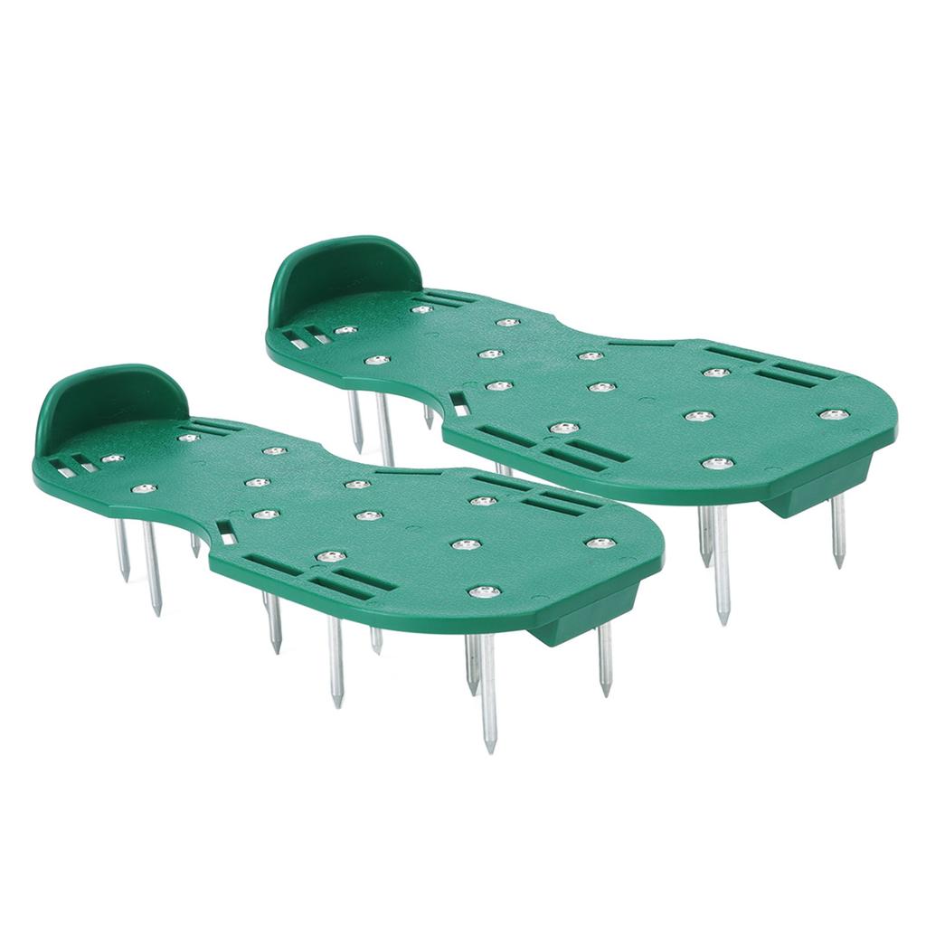 Manual Lawn Scarifier Garden Spike Sandals Grass Spike Shoes with Zinc Alloy Metal Buckle Straps